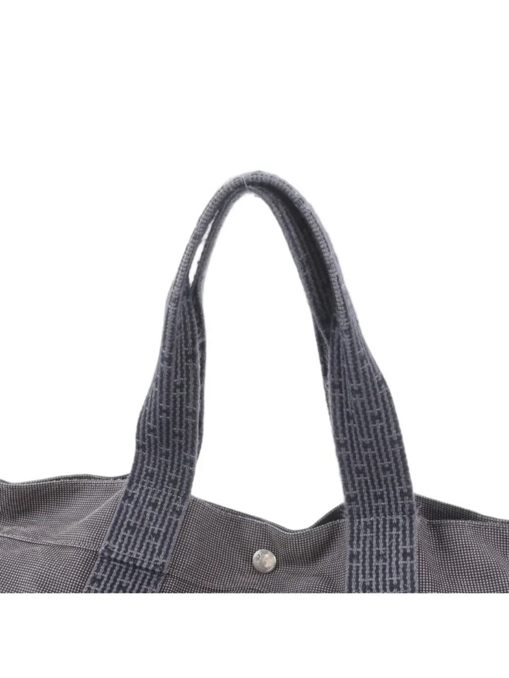 Hermes Her Line Tote Shoulder Business Document Leather Gray